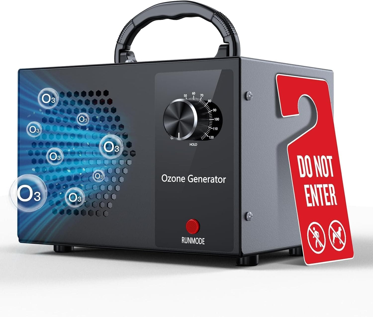 Ozongenerator 40000mg/h Ozongerät, Ozonisator Industrieller O3 Ozon Luftreiniger mit 120 Min Timer für 300㎡,Ozone Generator für Auto Wohnung Garagen Raum Hotels Küche Haustiere, Reinigen Gerüche Grau Angebot bei HelloDeals