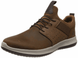 Skechers Herren Delson-Axton. 46 EU Dark Brown Leather Angebot bei HelloDeals