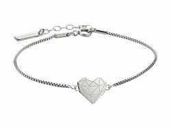 LIEBESKIND BERLIN Herz-Armband für Damen – Edelstahl-Armschmuck mit liebevollem Herzanhänger – In verschiedenen Farben und Ausführungen – Romantische Geschenkidee Silber Single Angebot bei HelloDeals