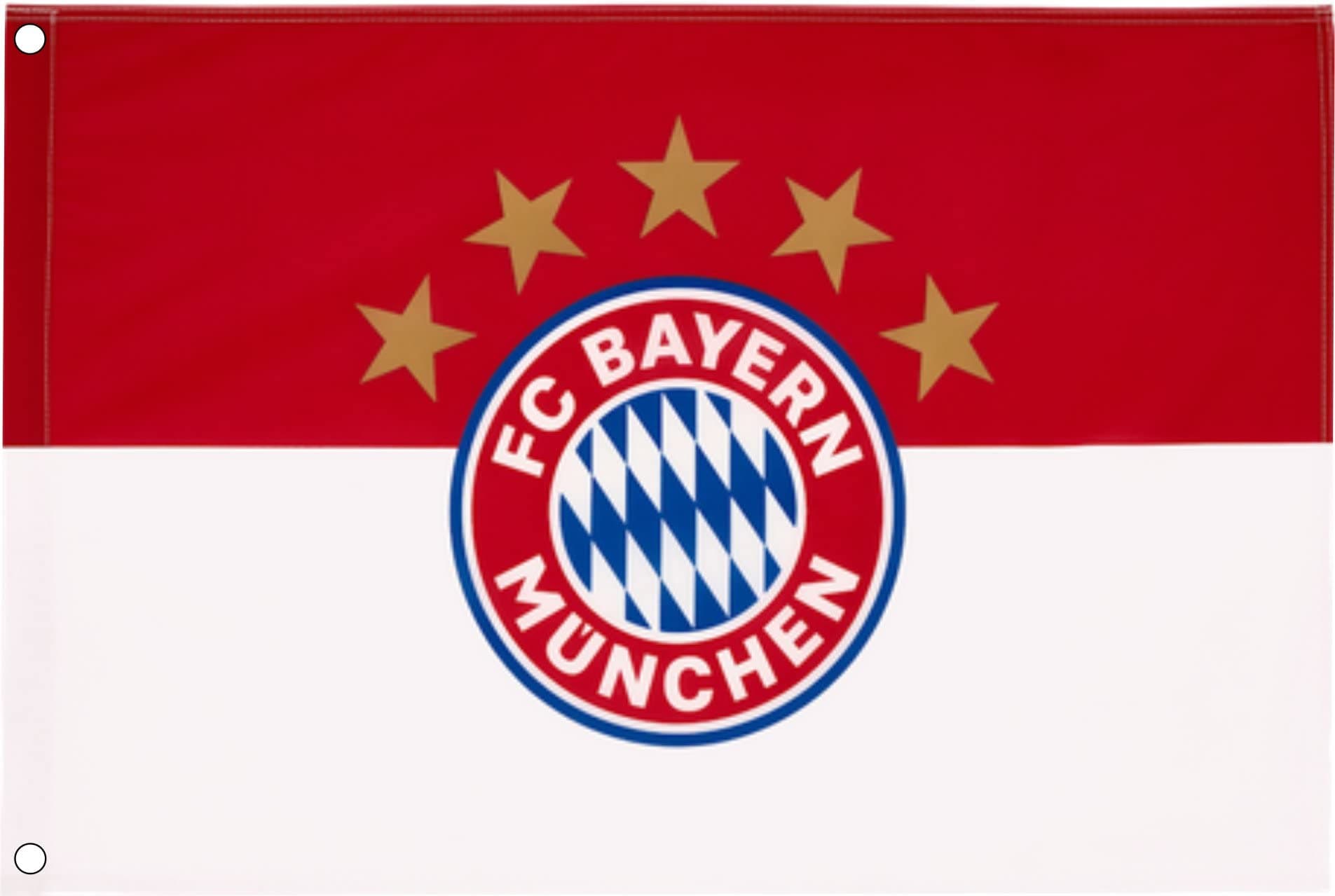 FC Bayern Fahne Originalware Flagge 100 x 150 cm Motiv LOGO + Ösen Service Angebot bei HelloDeals