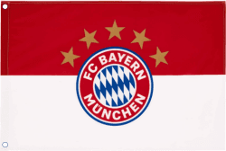 FC Bayern Fahne Originalware Flagge 100 x 150 cm Motiv LOGO + Ösen Service Angebot bei HelloDeals