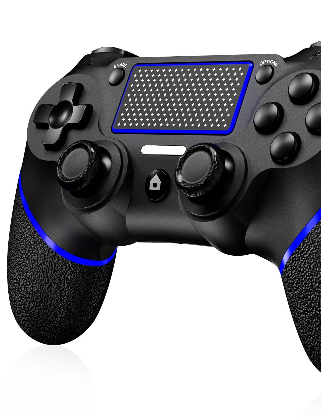 Shiptree Wireless Controller für PS-4, Game Controller Kompatibel mit P4/Slim/Pro/PC, mit Dual Vibration/6-Achsen Gyro/Audio Jack/Hochpräzises Touchpanel, 360°-Joystick Präzise Blau Angebot bei HelloDeals
