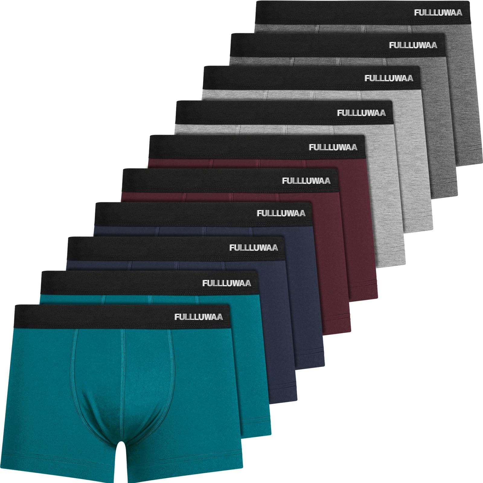 Fullluwaa Boxershorts Herren 10er Pack Baumwolle Unterhosen Männer Ohne Kratzenden Zettel Atmungsaktiv und Weiche Herrenunterwäsche Mehrfarbig 10er Set XL Angebot bei HelloDeals