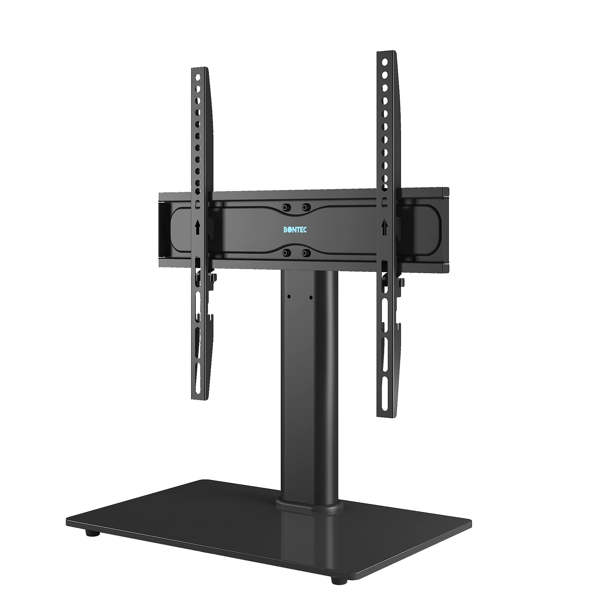 Bontec TV Ständer Höhenverstellbar Für 24-60 Zoll LCD Led OLED Fernseher, Vesa 400x400 mm, Max. 45KG, Universeller TV Standfuss Mit Sicherheitsglas, Kabelmanagement, Für Büro, Gaming Schwarz Angebot bei HelloDeals