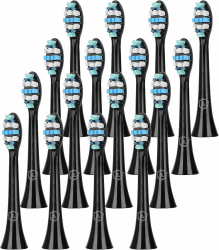 Ersatzbürsten Kompatibel mit Philips Sonicare - Aster Aufsteckbürsten Professionelle Elektrische Bürstenköpfe Classic Precision Clean Bürstenköpfe Fit Professional Care 16 Stück (Schwarz) 16 Pack - Schwarz Angebot bei HelloDeals