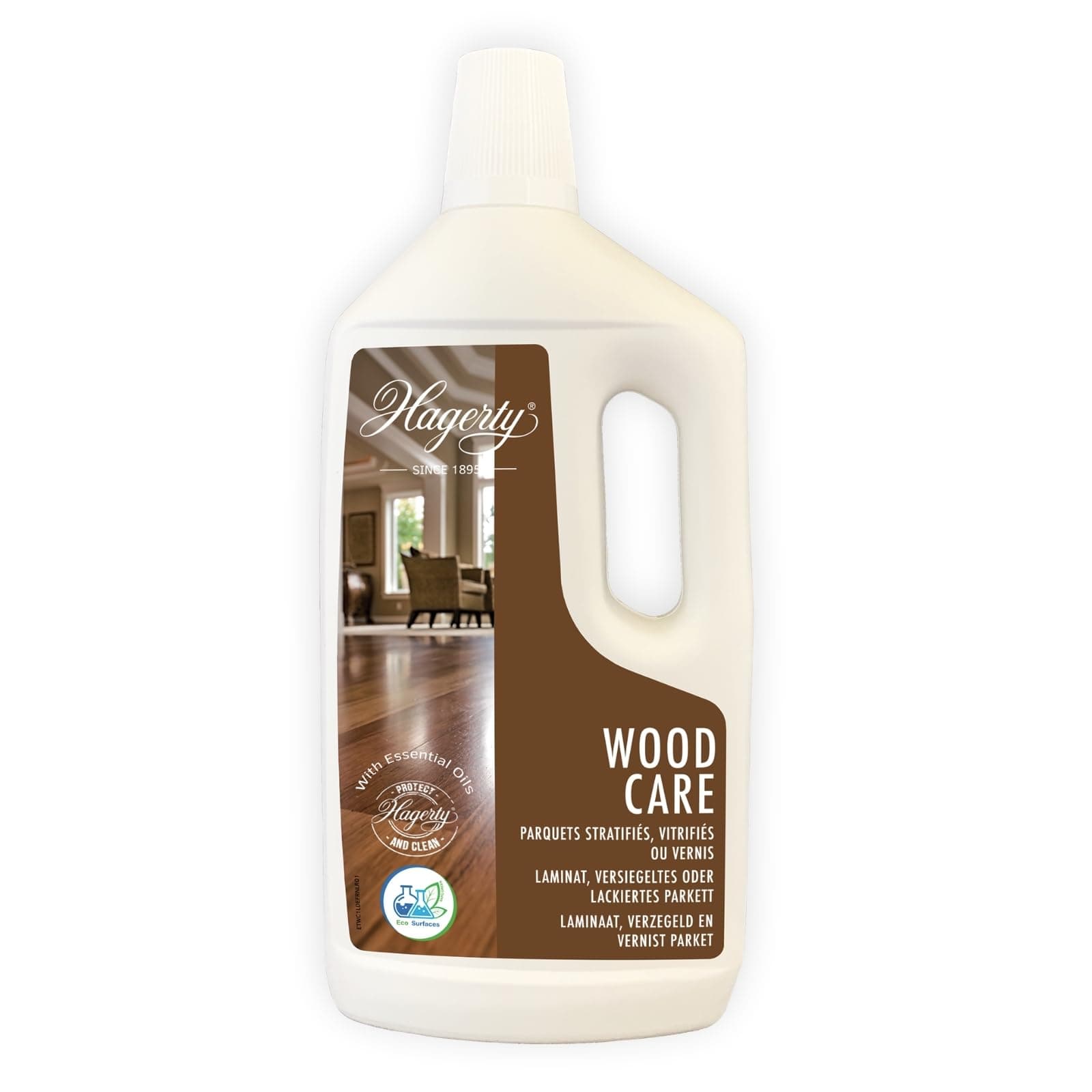Hagerty Wood Floor Care Holzbodenreiniger, Effektiver Parkett-Reiniger zur Tiefenreinigung und Pflege für alle Holz- Laminat- und Lackböden, Parkett Intensivreiniger mit Anti-Rutsch Effekt Angebot bei HelloDeals