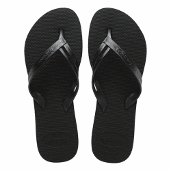 Havaianas - Elegance, Stylische, Robuste und Bequeme Badelatschen für Frauen mit Stylischen Riemen und Rutschfesten Sohlen Schwarz 37/38 EU Angebot bei HelloDeals