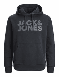 JACK & JONES Hoodie Herren Regular Fit JJEADRIAN Kapuzenpullover Pullover Sweater Print Schwarz Grau Grün Braun Beige Blau S M L XL XXL 3XL 4XL 5XL 6XL 7XL 8XL Black/Print:large Print /W Black M Kapuzenpullover Angebot bei HelloDeals