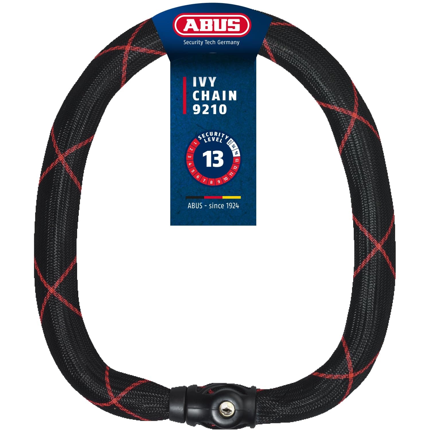ABUS Kettenschloss Ivy Chain 9210 – Fahrradschloss aus gehärtetem Stahl – 10 mm dicke Kette – ABUS-Sicherheitslevel 13 Schwarz 110 cm Ivy 9210 Single Angebot bei HelloDeals