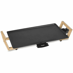 Bestron elektrischer Tischgrill, Plancha-/Teppanyaki-Grillplatte mit Antihaftbeschichtung, Grillspaß für bis zu 4 Personen, 2.000 Watt, Farbe; Schwarz, L Angebot bei HelloDeals