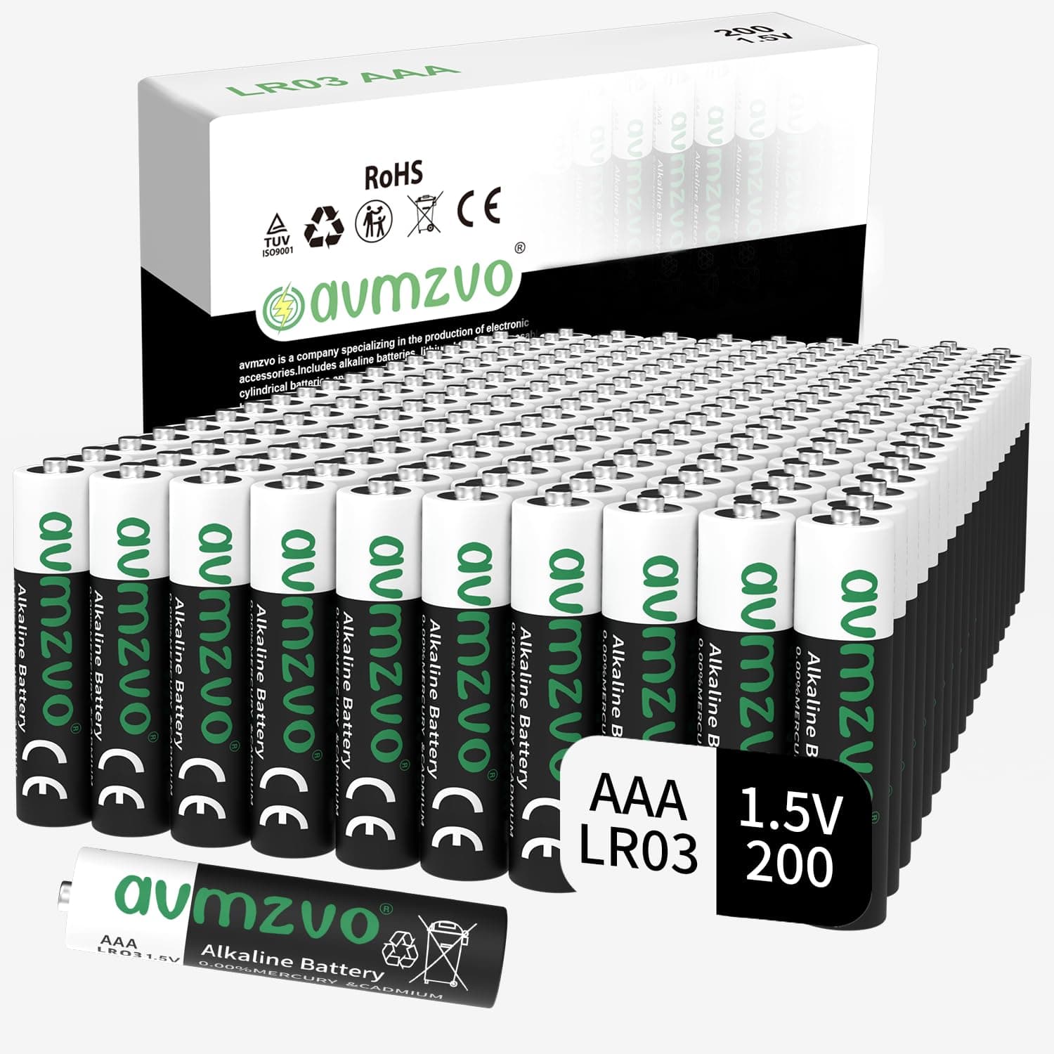 AAA Batterien, LR03 Batteries 200 Stück 1,5V, langlebige Power, Leistungsstark,Kann für Spielzeug, Wecker und andere elektronische Geräte verwendet Werden【10 Jahre Garantie】 AAA-LR03-200 Angebot bei HelloDeals