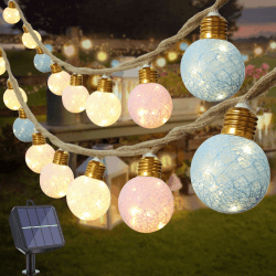 Qedertek Solar Lichterkette Aussen Wetterfest, 6M Solar Lichterkette Außen Warmweiß mit 16 Cotton Ball, LED Seil Solarlichterkette für Garten, Balkon, Hochzeit, Party, Kinderzimmer, Innen Osterdeko Warmweiß 8 m Angebot bei HelloDeals