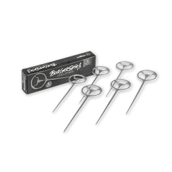 MOESTA-BBQ 10402 BurgerSpieß 6er Set Silber aus 100% Edelstahl - Servier-Spieß für Hamburger, Häppchen und Fingerfood Angebot bei HelloDeals