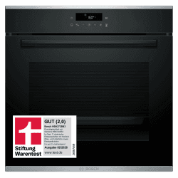 Bosch HBA272BB3, Stiftung Warentest GUT (2,0)*, Serie 4 Einbau-Backofen 60 x 60 cm, Pyrolyse-Selbstreinigung & Hydrolyse, LED Touch Control, 3D-Heißluft, 10 Automatikprogramme, Schnellaufheizung Serie 4 Pyrolyse Selbstreinigung Angebot bei HelloDeals