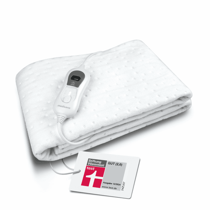 medisana HU 665 Wärmeunterbett 150 x 80 cm, Heizdecke mit Abschaltautomatik und Überhitzungsschutz, elektrische Wärmedecke für das Bett mit Wärme in 3 Temperaturstufen, waschbar Angebot bei HelloDeals
