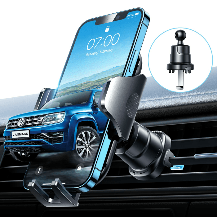 VANMASS 2026 Handyhalterung Auto Handy-Ständer Bombenfest Lüftungshaken Handy Halterung Auto Lüftung 100% Sicherer Griff Handyhalter 360°Drehbar Autohalterung Handy für iPhone Samsung Smartphone Schwarz Angebot bei HelloDeals