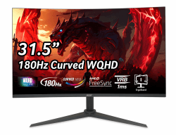 acer Nitro XZ322QU V3 Gaming Monitor 31.5 Inch (80 cm Screen) WQHD, VA, 180Hz DP, 144Hz HDMI, 1ms (VRB), 2xDP 1.4, 2xHDMI 2.0, Curved, Height-Adjustable, FreeSync 31.5 Zoll 2560 x 1440 Pixel 180Hz Angebot bei HelloDeals