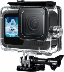 FitStill 60M/196FT Wasserdichtes Gehäuse für Go Pro Hero13 /Hero12 /Hero11 /Hero10 /Hero 9 Black, Schützende Unterwasser-Tauchgehäuseschale mit Halterungszubehör für Go Pro Hero 13/12/11/10/9 Go Pro Hero 13/12/11/10/9 Black Angebot bei HelloDeals