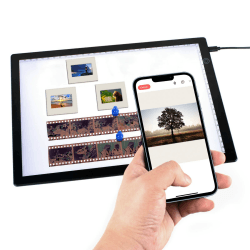 Slide Viewer Lichtbox zum Scannen Alter Dia Negatives Filmscannen, A4 Ultradünner Lichtkastenscanner mit 3 Einstellbarer Helligkeit, USB-betrieben Angebot bei HelloDeals