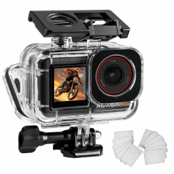 FitStill 60M/196FT Wasserdichtes Gehäuse für DJI Osmo Action 5 Pro/Action 4/Action 3, Doppeltes Cold Shoe-Design, Verdickter Dichtungsring，Optische Glaslinse，DJI Action 5pro/4/3-Gehäuse DJI OSMO Action 5 Pro/4/3 Angebot bei HelloDeals