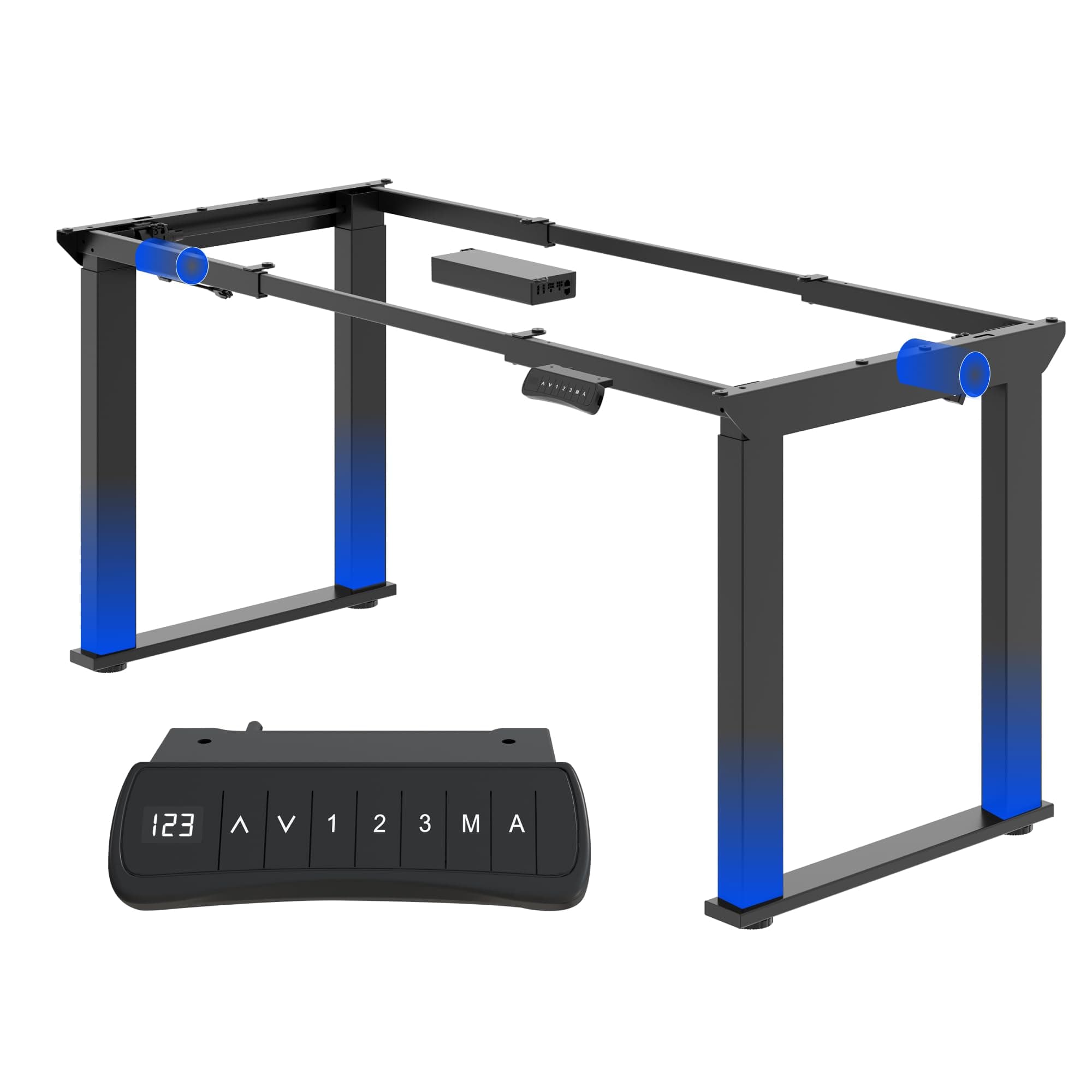 FLEXISPOT Elektrisches Tischgestell höhenverstellbar, 4-Bein Gestell für höhenverstellbaren Schreibtisch, mit 2 Motoren, LED Höhenanzeige, 3 Memory & Sitz-Erinnerung, 150 kg Tragkraft Vier Beine Schwarz Angebot bei HelloDeals