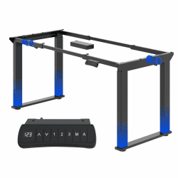 FLEXISPOT Elektrisches Tischgestell höhenverstellbar, 4-Bein Gestell für höhenverstellbaren Schreibtisch, mit 2 Motoren, LED Höhenanzeige, 3 Memory & Sitz-Erinnerung, 150 kg Tragkraft Vier Beine Schwarz Angebot bei HelloDeals
