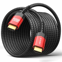 JSAUX 10K HDMI Kabel 5Meter, 8K HDMI 2.1 Kabel Highspeed Ethernet 48Gbps 8K@60Hz, 4K@120Hz, UHD HDR 10+, eARC, Dolby Vision, 3D, VRR, Kompatibel mit PS4 Pro, PS5, Gaming, TV, Blu-ray-Player, Projektor 5M rot Angebot bei HelloDeals