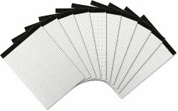 Landré Notizblock ohne Deckblatt A5 kariert, 50 Blatt, 70 g/m², 10 Stück A5 Single Angebot bei HelloDeals