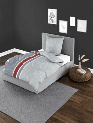 Bierbaum Bettwäsche 6230, Renforcé, 100% Baumwolle, Designed in Germany, Grau 08, 155x220 + 80x80 cm, Komfortgröße Grau 155 x 220 cm Angebot bei HelloDeals