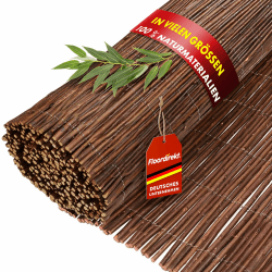 Floordirekt Balkon Sichtschutz Weidenzaun - Sichtschutzzaun für Garten und Balkonverkleidung - natürliche Sichtschutzmatte | Weidematte Weidenruten robust | Weidenmatte Privacy Fence (90x300 cm) 90 x 300 cm Angebot bei HelloDeals