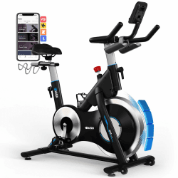 [Aktualisiert] Heimtrainer Fahrrad, DMASUN Ergometer Hometrainer Fahrrad mit Einstellbarem Magnetischem Widerstand, Kardio Training Indoor Cycling Bike Höhenverstellbar, Fitnessbike 160kg Belastbar Schwarz-Blau Angebot bei HelloDeals