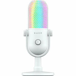 Razer Seiren V3 Chroma - RGB USB-Mikrofon - Supernieren Kondensator-Mikrofon mit Tap-to-Mute (Reaktive Beleuchtung, Digitaler Verstärkungsbegrenzer und integrierter Schockdämpfer) Weiß V3 Chroma Weiß Angebot bei HelloDeals
