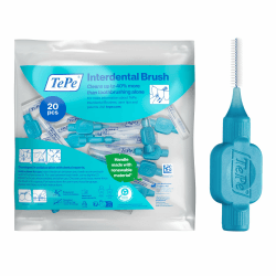 TePe Interdentalbürste, Original, Blau, 0,6 mm/ISO 3, 20 Stk., Plaque-Entfernung, effiziente Reinigung der Zahnzwischenräume, für mittelgroße Lücken 20 stück (1er Pack) Blau Angebot bei HelloDeals