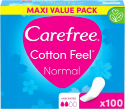 Carefree Cotton Feel Normal Ohne Duft 100 Stk., Slipeinlage ohne Duft und 100 Prozent atmungsaktiv, mit optimaler Passform und ein sicheres Tragegefühl 100 Pieces (1 Pack) Angebot bei HelloDeals