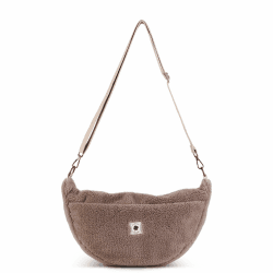 Teddy Moon Bag Damen mit Innen & Außentasche | Perfekt als Crossbody Bag mit verstellbarem Gurt | Teddy Tasche Damen auch als Kinderwagen Organizer geeignet Taupe Large Angebot bei HelloDeals