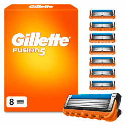 Gillette Fusion5 Rasierklingen, 8 Original Ersatzklingen für Herren mit Größerem Gleitstreifen für Ein Sanftes Gleiten und 5 Klingen für Eine Unglaublich Gründliche und Komfortable Rasur 8 Klingen Angebot bei HelloDeals