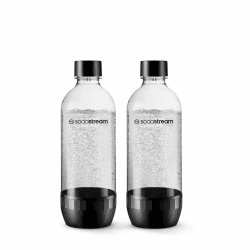 SodaStream 1L Tritan Ersatzflasche | BPA-frei | Kompatibel mit SodaStream GAIA, TERRA, PWER, EASY, SOURCE, PLAY | Farbe: Schwarz | 2er-Pack Modern Angebot bei HelloDeals