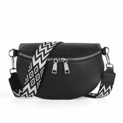 TANTOMI Umhängetasche Damen Bauchtasche Damen, Crossbody Bag Damen Breiter Gurt, Damen-Umhängetaschen Bauchtasche Stylisch, Gürteltasche Damen Elegante Schwarz.c Angebot bei HelloDeals