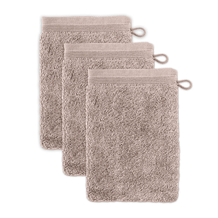 möve Superwuschel Waschhandschuh 15 x 20 cm aus 100% Baumwolle, cashmere 3er Set Cashmere 15 x 20 cm Angebot bei HelloDeals