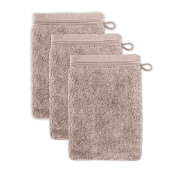 möve Superwuschel Waschhandschuh 15 x 20 cm aus 100% Baumwolle, cashmere 3er Set Cashmere 15 x 20 cm Angebot bei HelloDeals