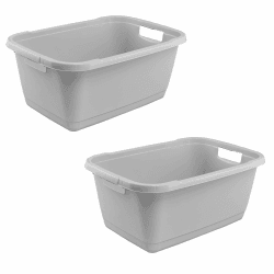 keeeper aenna 2x Wäschewanne, Stabiler Kunststoff, 52 l, Nordic Grey Nordic Grey 2x 52 L Angebot bei HelloDeals