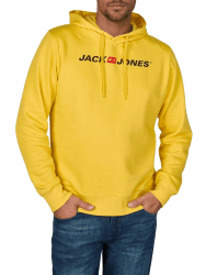 JACK & JONES Hoodie Herren mit Druck JJMORTY Regular Fit Kapuzenpullover Pullover Sweatshirt Grün Gelb Grau Rot S M L XL XXL 3XL XXL Solar Power (12303641) Angebot bei HelloDeals