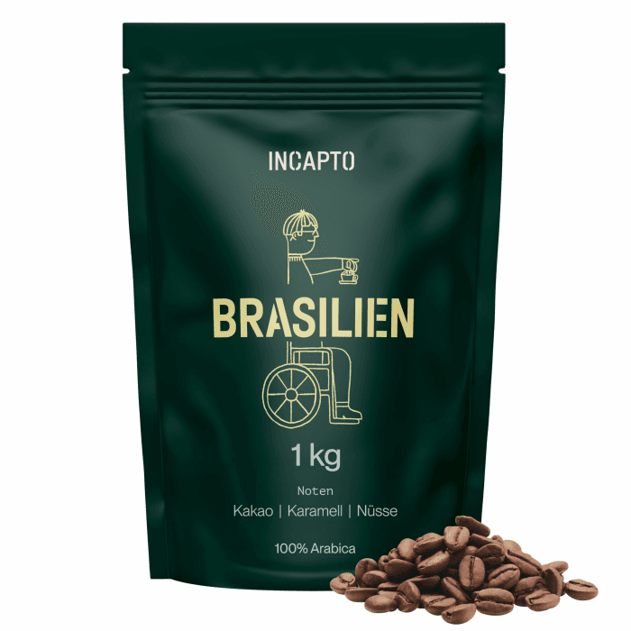 Incapto Spezialitäten-Kaffeebohnen | Single-Origin Brasilien | Espresso 100% Arabica | Specialty Coffee 84 Punkte SCA | Traditionell Geröstete Bohnenkaffee | Plantage Minas Gerais, Fazendas, 1kg Angebot bei HelloDeals