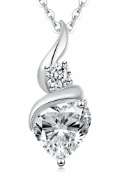 LOUISA SECRET Kette Damen Infinity Herz Anhänger 925 Sterling Silber Geburtsstein Flamme des Herzens Halskette für Damen Valentinstag Weihnachten Geburtstag Schmuck Geschenk für Frauen Mama Frau Edelstahl-04-Apr Angebot bei HelloDeals