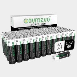 AA-batterien, 1,5 Volt LR6, Leistungsstark, 60 Stück, Alkaline, langlebige Power, Kann für Spielzeug, Wecker und andere elektronische Geräte verwendet Werden【10 Jahre Garantie】 AA-LR6-60 Angebot bei HelloDeals