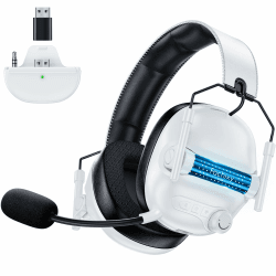 FC400 Gaming Headset Wireless Für Xbox Series X|S|One, PC, PS5, PS4, Switch, Mac, 2.4GHz & Bluetooth 5.4 Headset Kabellos mit Mikrofon, Geringe Latenz Noise Cancelling, Faltbar, 50H Akkulaufzeit Kristall Weiß Angebot bei HelloDeals