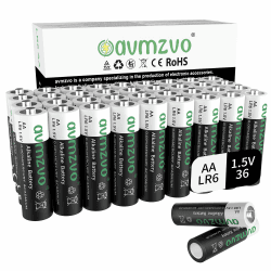 Batterien AA, 36 Stück, langlebige Power, LR6 Alkaline Batterie 1,5V, Leistungsstark, Kann für Spielzeug, Wecker und andere elektronische Geräte verwendet Werden【10 Jahre Garantie】 AA-LR6-36 Angebot bei HelloDeals