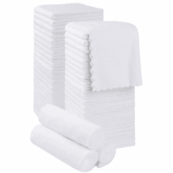Orighty Ultraweiche Waschlappen, 48 Stück, Premium-Mikrofaser-Handtuch-Sets 30,5 x 30,5 cm, Saugfähig und Schnell Trocknend, Korallensamt, Mehrzweck für Badezimmer und Hotel Weiß 48 Angebot bei HelloDeals