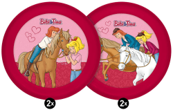 Teller Bibi & Tina mit Pferden 4er Set PP, Rot 21 centimeters Rot Angebot bei HelloDeals