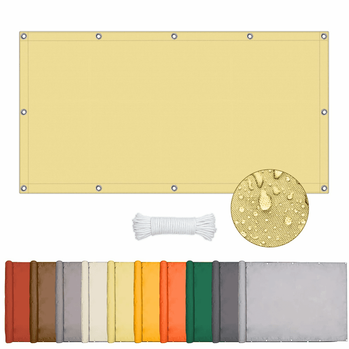 Sonnensegel Wasserdicht, Sonnensegel Rechteckig Mit Ösen, Markisenstoff UV Schutz 95%, Segeltuch Sonnenschutz Balkon Terrasse Mit Seil, Für Innenhof, Rasen, Garten, Park (Sandgelb, 1 * 3m) Sandgelb 1*3m Angebot bei HelloDeals